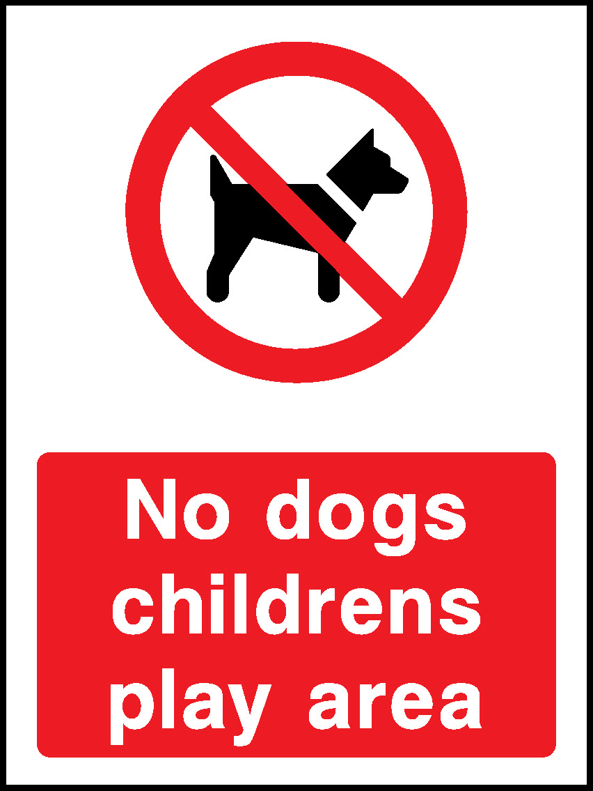 No Dogs Childrens Play Area Countryside & Agriculture Signage - COUN0072