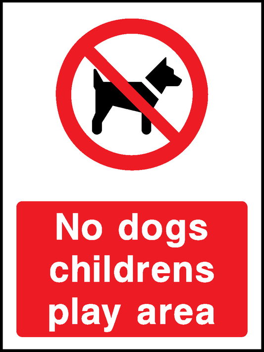 No Dogs Childrens Play Area Countryside & Agriculture Signage - COUN0072