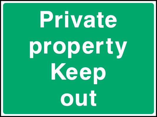 Private Property Out Countryside & Agriculture Signage - COUN0082