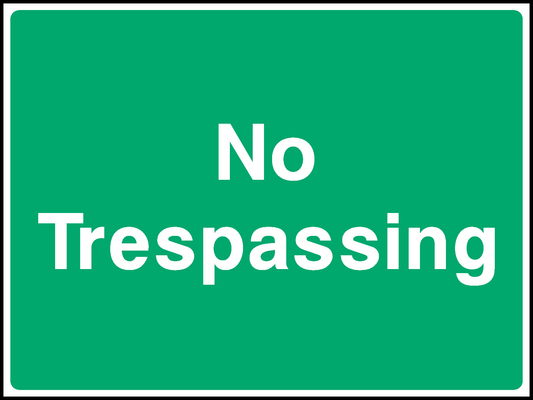 No Trespassing Countryside & Agriculture Signage - COUN0083