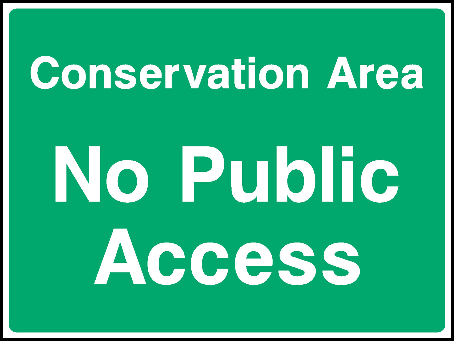 Conservation Area No Public Countryside & Agriculture Signage - COUN0091