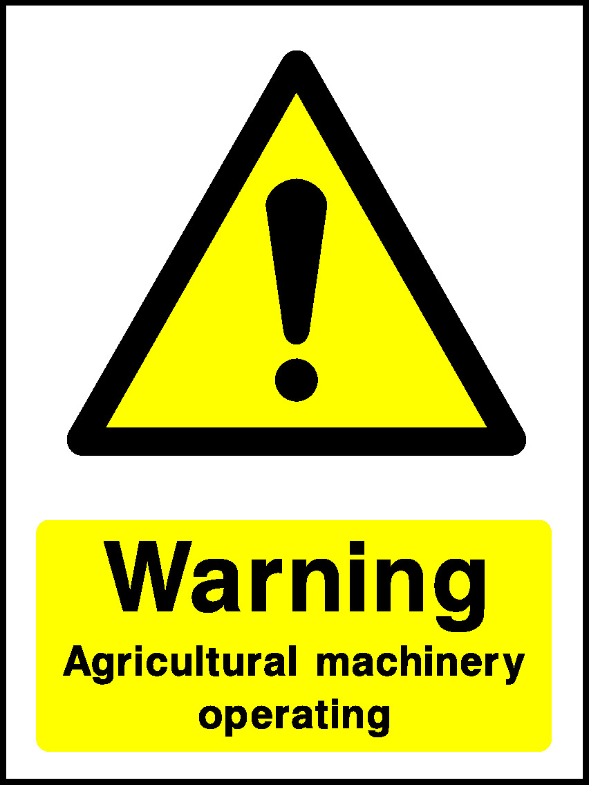 Agricultural Machinery Operating Countryside & Agriculture Signage - COUN0062