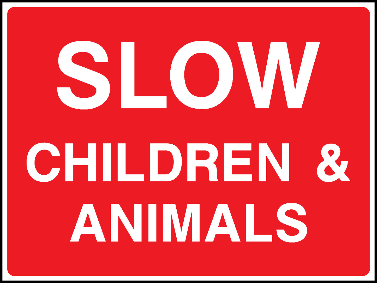 Slow Children & Animals Countryside & Agriculture Signage - COUN0100