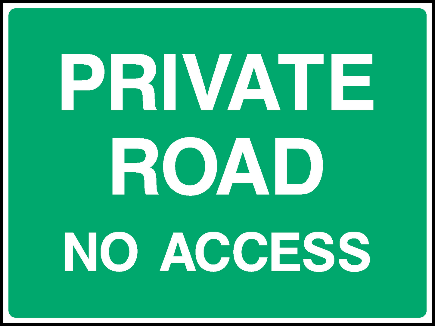 Private Road No Access Countryside & Agriculture Signage - COUN0096