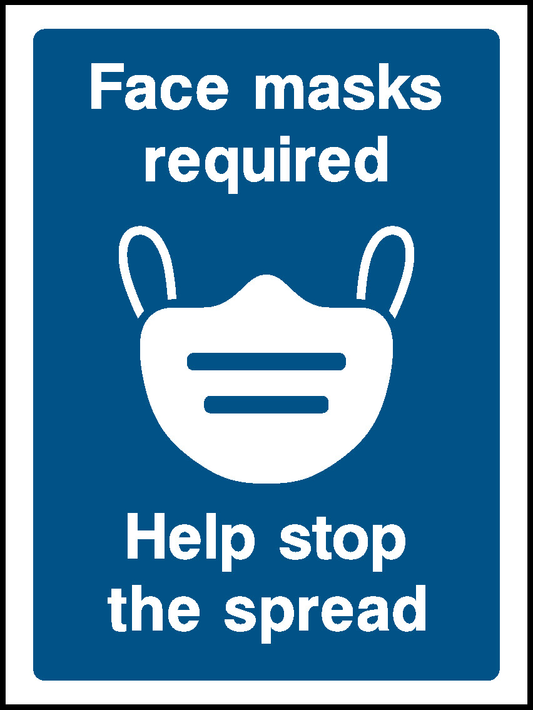 Face Masks Required Help Stop The Spread Covid Signage - COVI0015