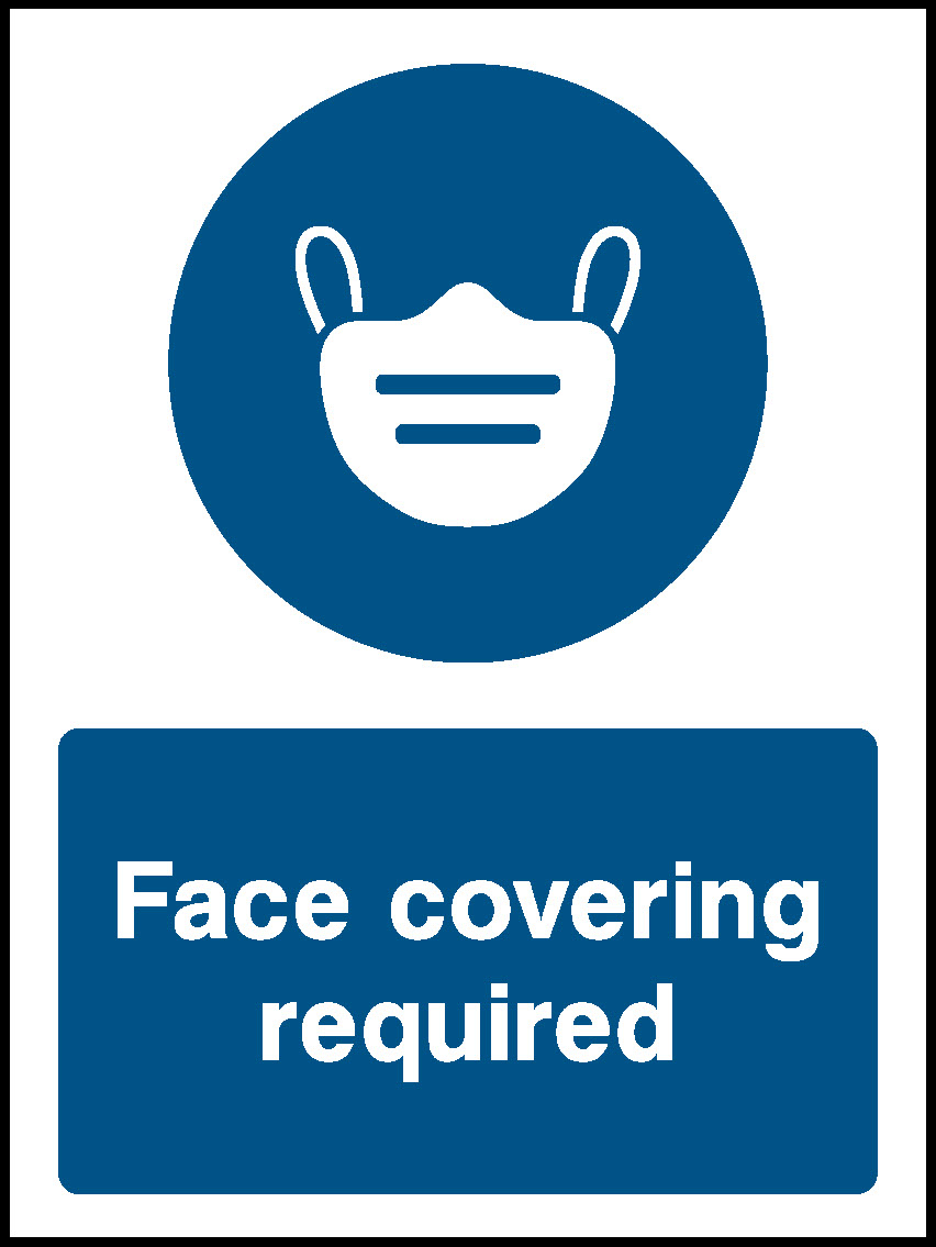 19 Face Covering Required Covid Signage - COVI0013