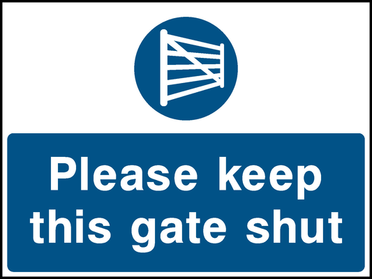 Please Keep This Gate Shut Countryside & Agriculture Signage - COUN0110