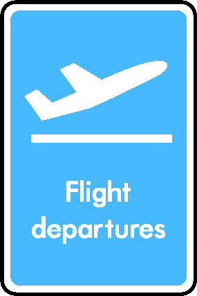 Departures Information Signs Signage - INFO0034