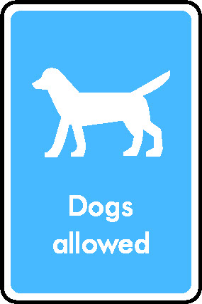 Dogs Allowed Information Signs Signage - INFO0021