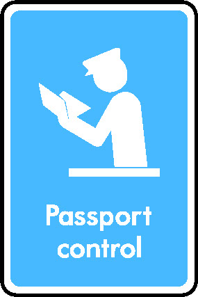 Passport Control Information Signs Signage - INFO0036