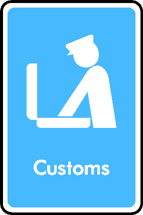 Customs Information Signs Signage - INFO0037