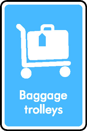 Baggage Trolleys Information Signs Signage - INFO0038