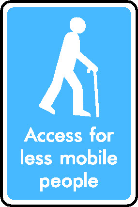 Access For Less Mobile People Information Signs Signage - INFO0023