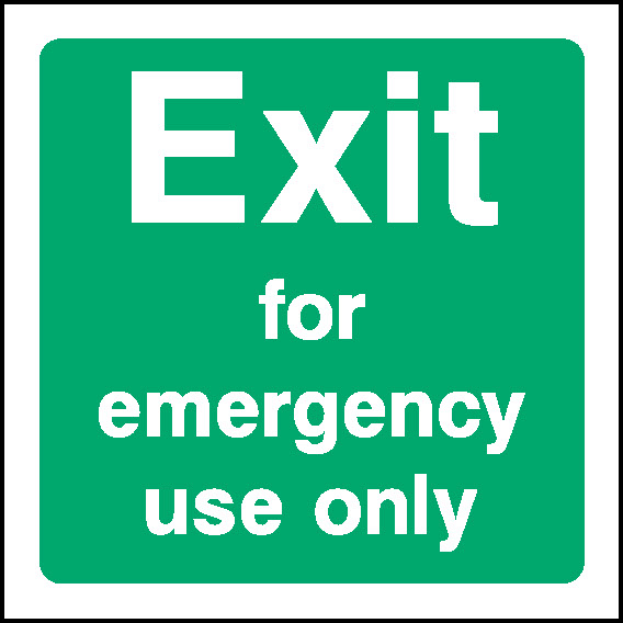 For Emergency Use Only Emergency Escape Signage - EMER0061