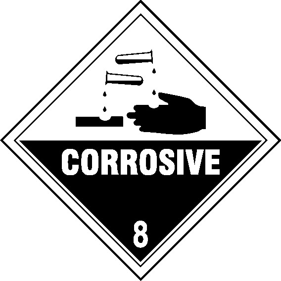 Corrosive 8 Dangerous Substances Signage - DANG0030