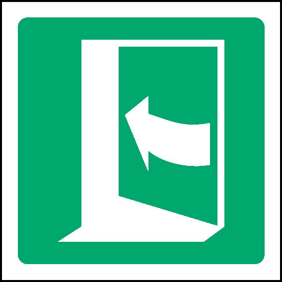 Emergency Exit Door Opens Left Emergency Escape Signage - EMER0057