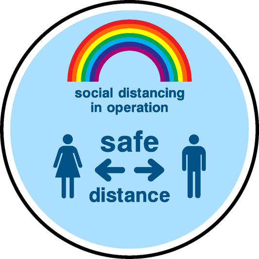 Social Distancing In Operation Distance Floor Graphics Signage - FLOO0045