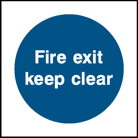 Fire Exit Keep Clear Fire Prevention Signage - FPRV0006