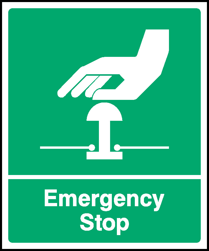 Emergency Stop First Aid Signage - FAID0050