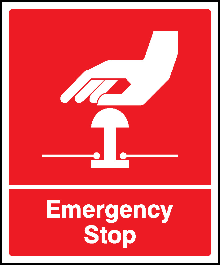 Emergency Stop First Aid Signage - FAID0051