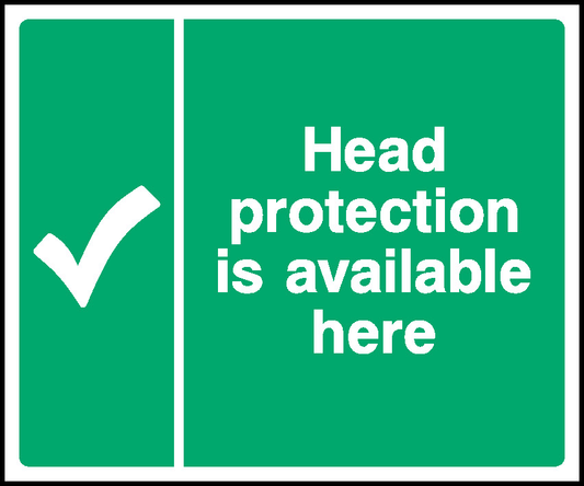 Head Protection Is Available Here First Aid Signage - FAID0044