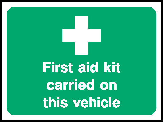 First Aid Kit Carried On This Vehicle First Aid Signage - FAID0024