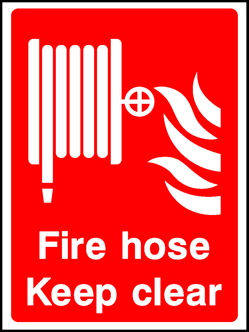 Fire Hose Keep Clear Fire Equipment Signage - FEQP0001