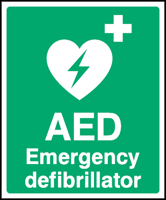 Aed Emergency Defibrillator First Aid Signage - FAID0006