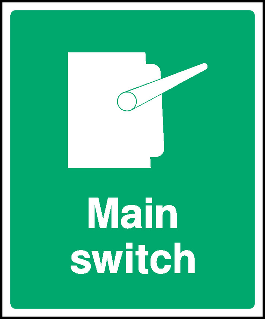 Main Switch First Aid Signage - FAID0011