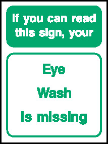 If You Can Read Thls Sign, Your Wash Is Missing First Aid Signage - FAID0049