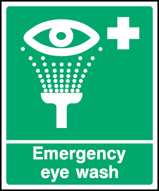 Emergency Eye Wash First Aid Signage - FAID0007