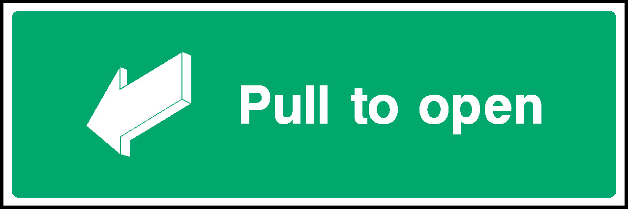 Pull To Open Emergency Escape Signage - EMER0040