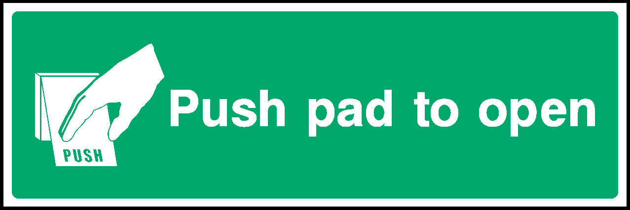 Push Pad To Open Push Emergency Escape Signage - EMER0041