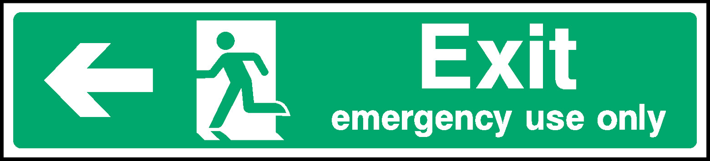 Emergency Use Only Emergency Escape Signage - EMER0031