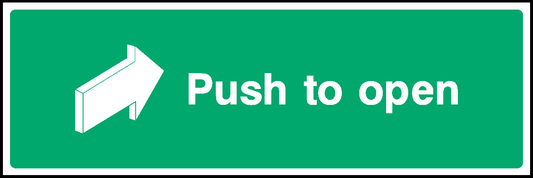 Push To Open Emergency Escape Signage - EMER0042