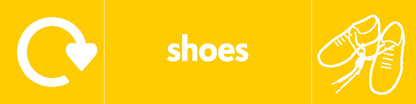 Shoes Recycling Textiles Signage - TEXT0011