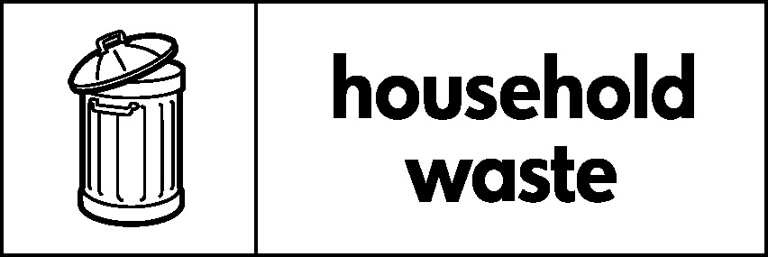 Household Waste Recycling Household Waste Signage - WAST0001