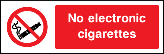 No Electronic Cigarettes Prohibition Smoking Signage - SMOK0041