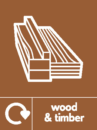 Wood & Timber Recycling Building Materials Signage - BUIL0040