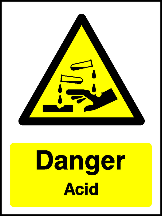 Danger Acid Warning Chemical Danger Signage - CHEM0045