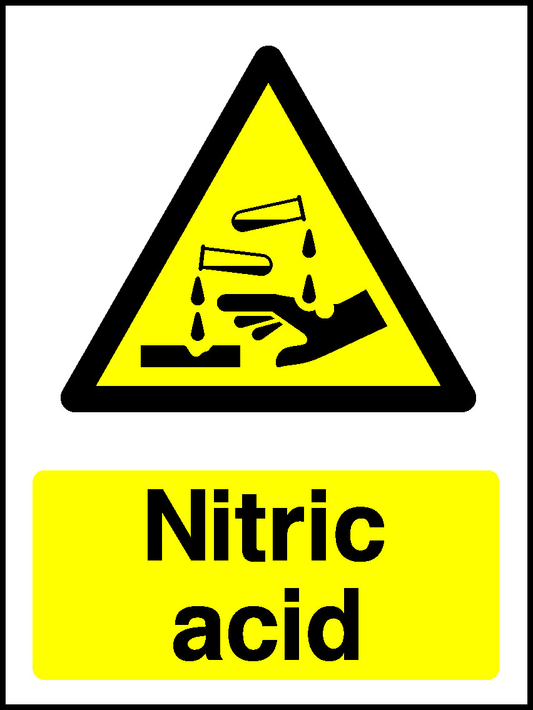 Nitric Acid Warning Chemical Danger Signage - CHEM0051