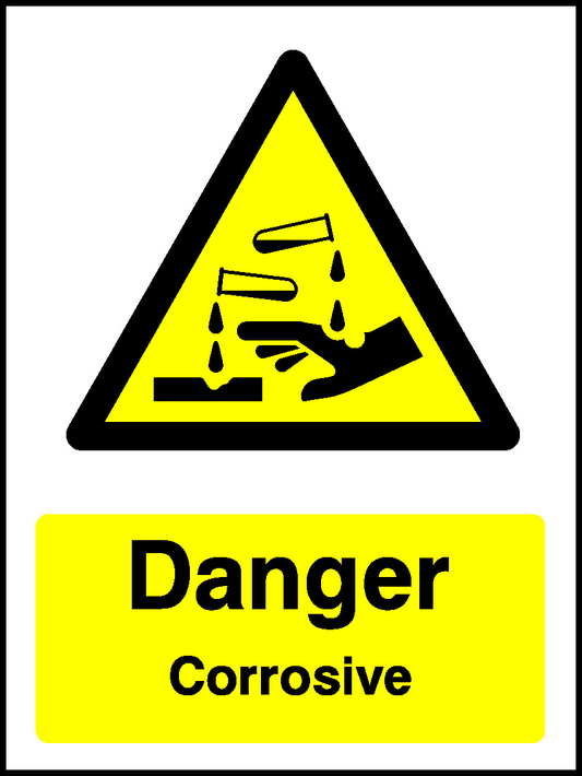 Danger Corrosive Warning Chemical Danger Signage - CHEM0048