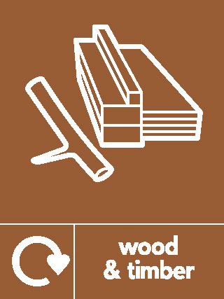 Wood & Timber Recycling Building Materials Signage - BUIL0039