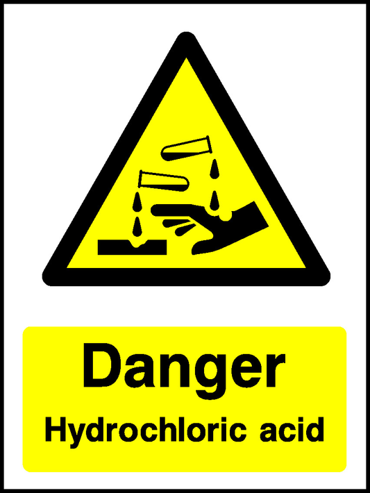 Danger Hydrochloric Acid Warning Chemical Danger Signage - CHEM0047