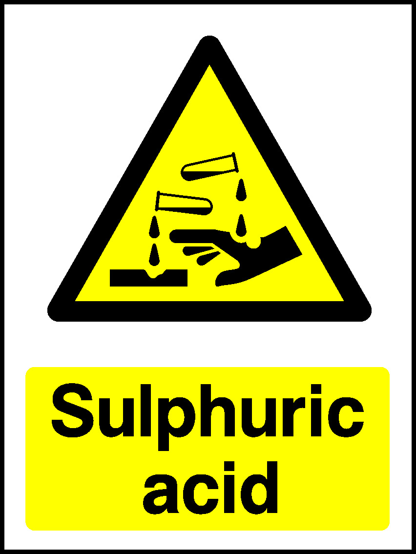 Sulphuric Acid Warning Chemical Danger Signage - CHEM0050