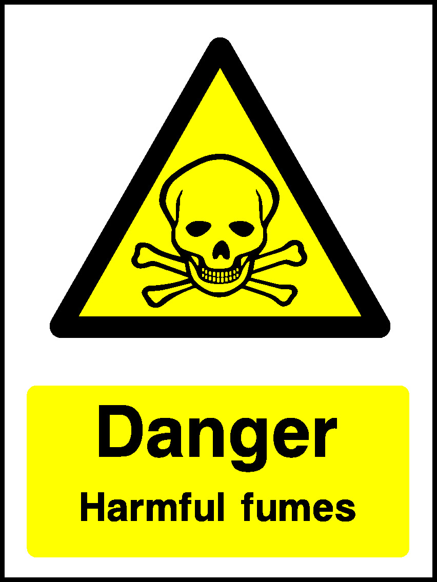 Danger Harmful Fumes Warning Chemical Danger Signage - CHEM0058