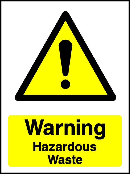 Hazardous Waste Warning Chemical Danger Signage - CHEM0071