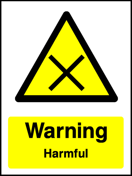 Warning Harmful Warning Chemical Danger Signage - CHEM0063