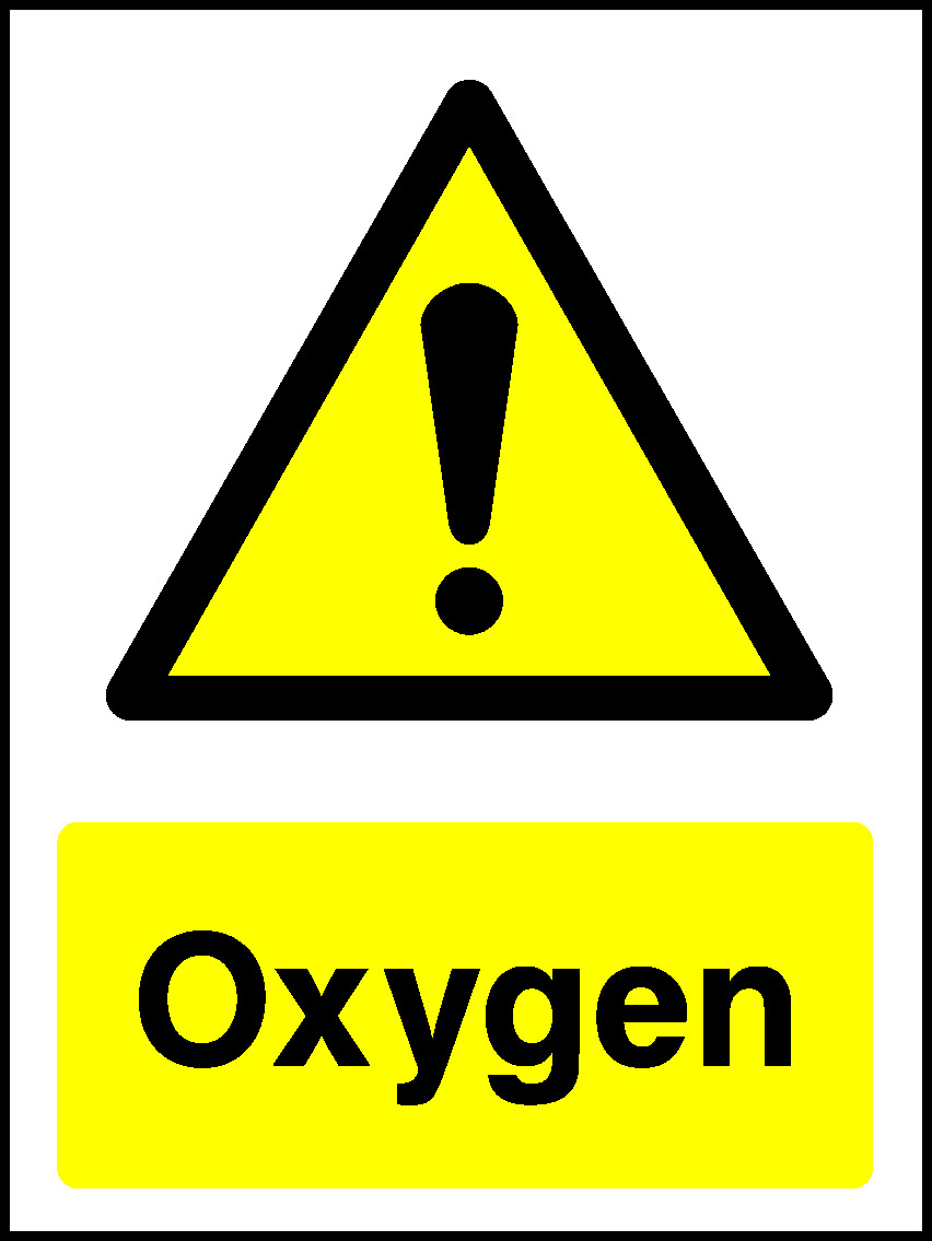 Oxygen Warning Chemical Danger Signage - CHEM0078