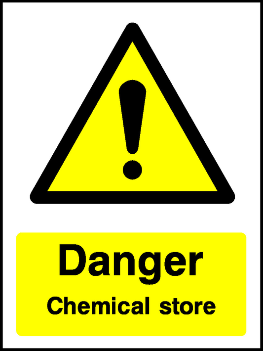 Danger Chemical Store Warning Chemical Danger Signage - CHEM0067